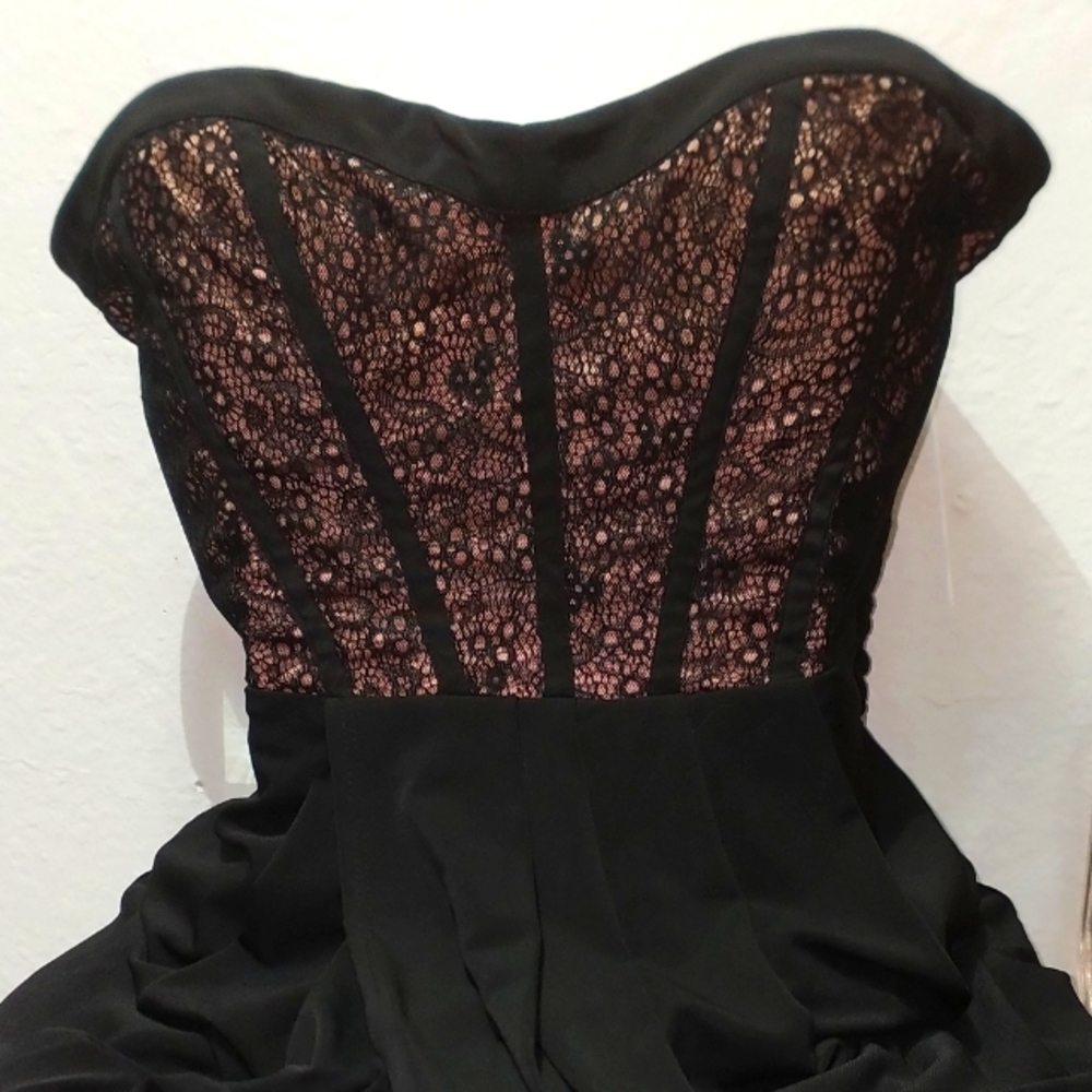 Jessica Simpson collection Style JSOW1947,strapless black dress, size 14 - Picture 4 of 7